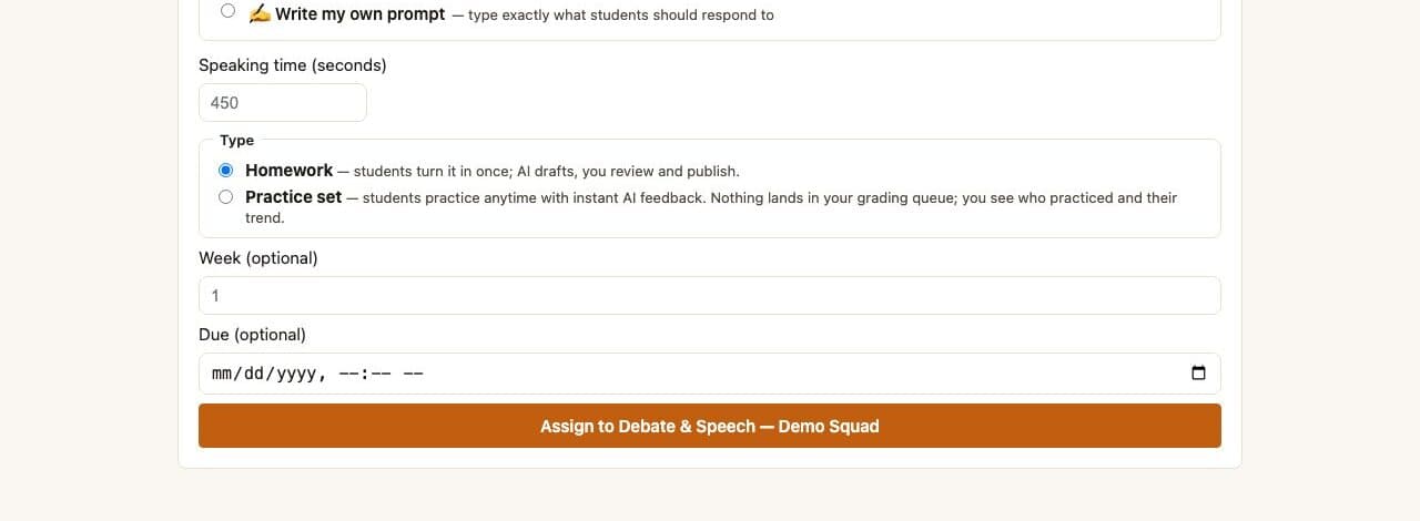 Real Augmind assignment editor with due date and assign control